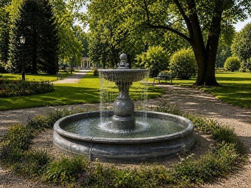 Klassischer gartenbrunnen - klassischer,