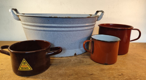 Lot emaille wanne topf prima - emaille,