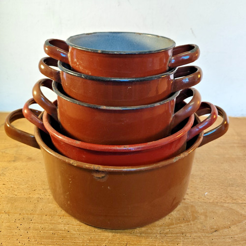 Lot emaille töpfe - emaille, garten
